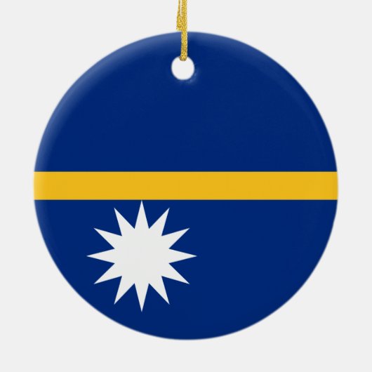 Flagge des Ornaments Nauru Keramikornament (Hinten)