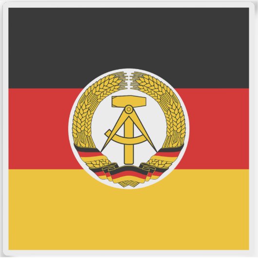 Flagge des ostdeutschen Präsidenten (1953-1955) Aufkleber (Vorderseite)