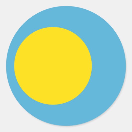 Flagge des Palau-Aufklebers Runder Aufkleber (Vorderseite)
