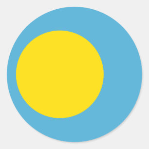 Flagge des Palau-Aufklebers Runder Aufkleber