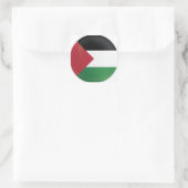 Flagge des Palestine Round-Icon-Symbols Quadratischer Aufkleber (Tasche)