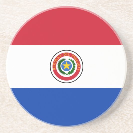 Flagge des Paraguay-Untersetzer Getränkeuntersetzer (Vorne)