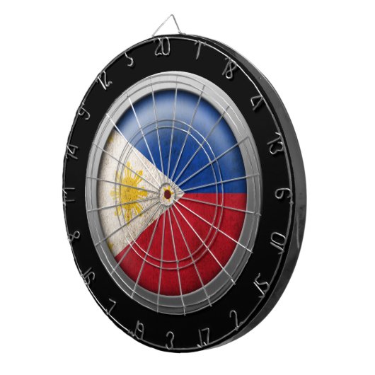 Flagge des Philippinen-Disc Dartscheibe (Vorderseite rechts)