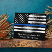 Flagge des Polizeibeamten für Gebet-Thin-Blauer Li Fotoplatte (Seite)