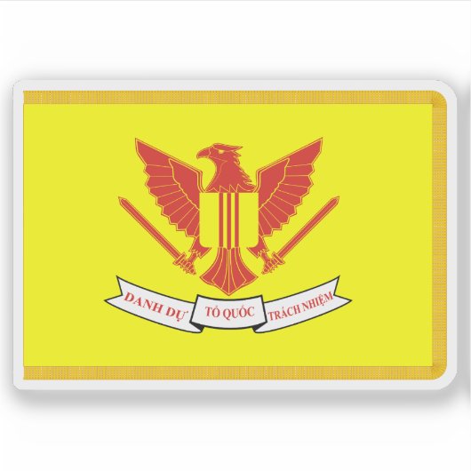 Flagge des Präsidenten der Republik Vietnam Aufkleber (Vorderseite)