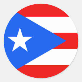 Flagge des Puerto-Ricosticker Runder Aufkleber