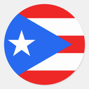 Flagge des Puerto-Ricosticker Runder Aufkleber