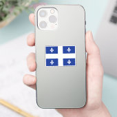 Flagge des Quebec-Aufklebers Aufkleber (Telefon)