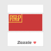 Flagge des R.S.F.S.R. (1918-1925) Aufkleber (Blatt)