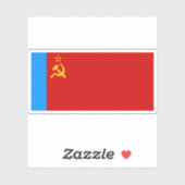 Flagge des R.S.F.S.R. (1954-1991) Aufkleber (Blatt)