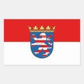 Flagge des Rechteckhebers Hesse Rechteckiger Aufkleber (Vorderseite)