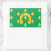 Flagge des Rechteckhebers Rutland Rechteckiger Aufkleber (Tasche)