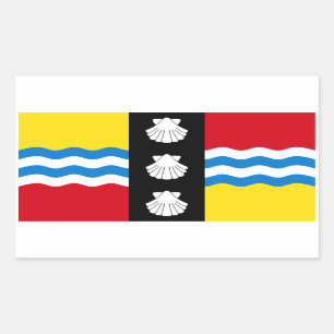 Flagge des rechteckigen Aufklebers Bedfordshire Rechteckiger Aufkleber