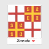 Flagge des Reiches Konstantinopel (alias 1350) Aufkleber (Blatt)