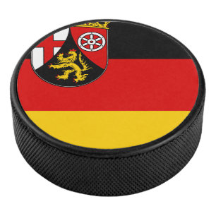 Flagge des Rheinland-Pfalz-Hockeypucks Eishockey Puck