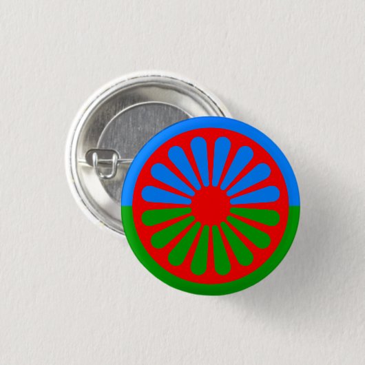 Flagge des rumänischen Volkes Button (Vorne & Hinten)