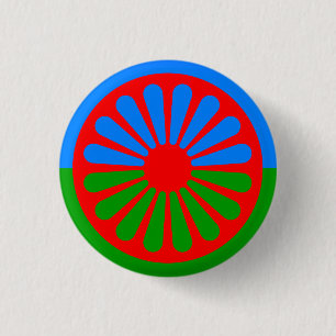 Flagge des rumänischen Volkes Button