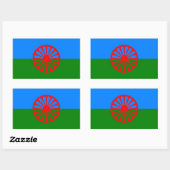 Flagge des rumänischen Volkes - Flagge Rumäniens Rechteckiger Aufkleber (Blatt)