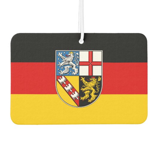 Flagge des Saarland Baby Bib Autolufterfrischer (Vorderseite)