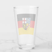 Flagge des Saarland-Glases Glas (Rückseite)
