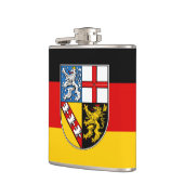 Flagge des Saarland-Hüftkolben Flachmann (Links)