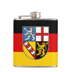 Flagge des Saarland-Hüftkolben Flachmann