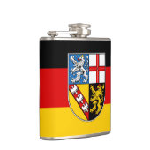 Flagge des Saarland-Hüftkolben Flachmann (Rechts)