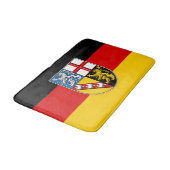 Flagge des Saarlandes Badematte (Schrägansicht)