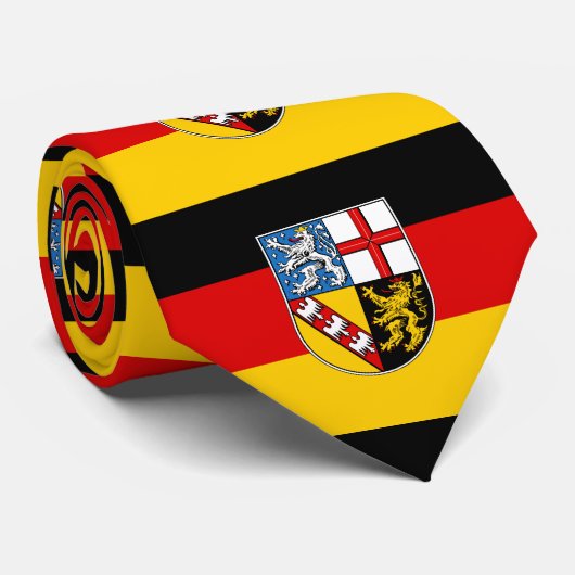 Flagge des Saarlandes Krawatte (Gerollt)