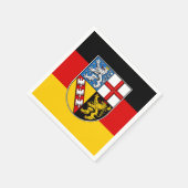 Flagge des Saarlandes Napkins Serviette (Ecke)