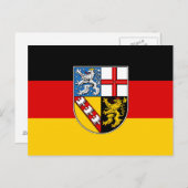 Flagge des Saarlandes Postkarte (Vorne/Hinten)