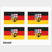 Flagge des Saarlandes Rechteckiger Aufkleber (Blatt)