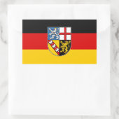 Flagge des Saarlandes Rechteckiger Aufkleber (Tasche)