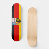 Flagge des Saarlandes Skateboard (Vorderseite)