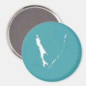 Flagge des Sakhalin-Gebiets Magnet (Vorderseite/Rückseite)