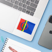 Flagge des Sami (Sámi) (1986 - Strom) Aufkleber (Laptop mit iPhone)