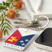 Flagge des Schlüsselanhängers Acadiana Schlüsselanhänger (Vorderseite rechts)