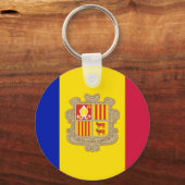 Flagge des Schlüsselanhängers Andorra Schlüsselanhänger (Vorderseite)