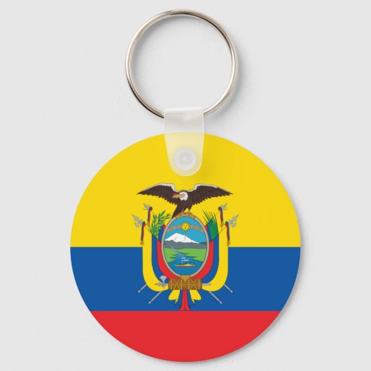 Flagge des Schlüsselanhängers Ecuador Schlüsselanhänger (Vorderseite)