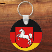 Flagge des Schlüsselanhängers Niedersachsen Schlüsselanhänger (Rückseite)