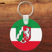 Flagge des Schlüsselanhängers Nordrhein-Westfalen Schlüsselanhänger (Vorderseite)