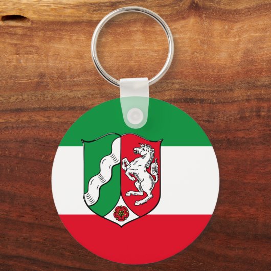 Flagge des Schlüsselanhängers Nordrhein-Westfalen Schlüsselanhänger (Vorderseite)