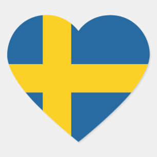 Flagge des Schweden-Herz-Aufklebers Herz-Aufkleber