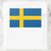 Flagge des schwedischen Aufklebers Rechteckiger Aufkleber (Tasche)