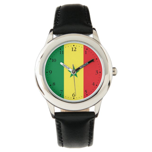 Flagge des Senegal Armbanduhr (Vorderseite)