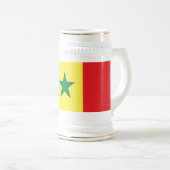Flagge des Senegal Bierglas (VorderseiteRechts)