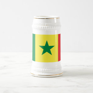 Flagge des Senegal Bierglas