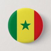 Flagge des Senegal Button (Vorderseite)