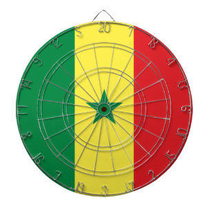 Flagge des Senegal Dartscheibe