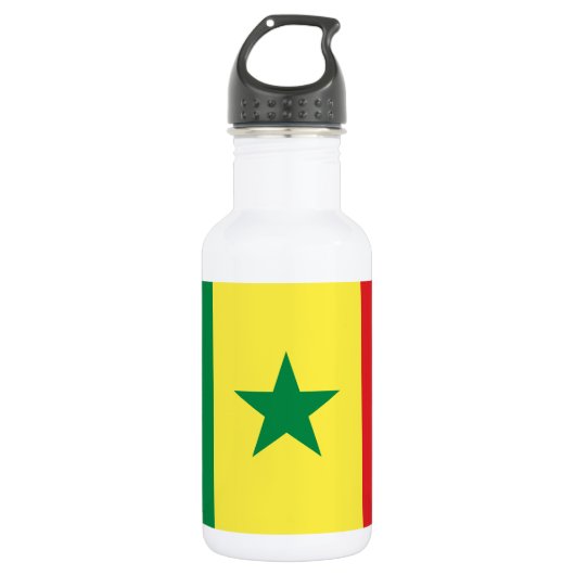 Flagge des Senegal Edelstahlflasche (Vorderseite)